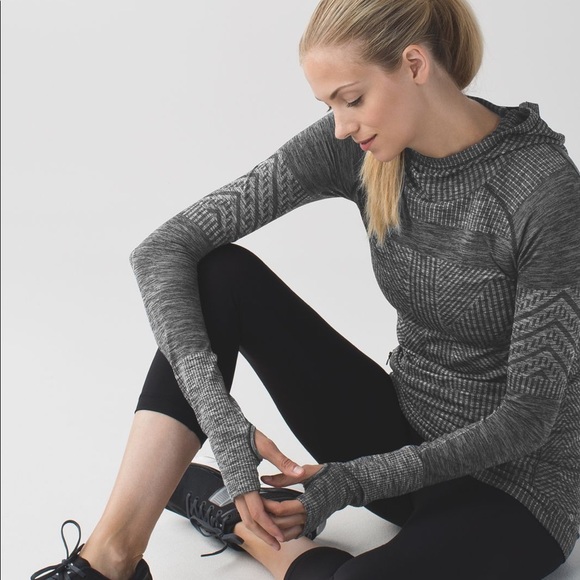 lululemon athletica Tops - Lululemon Rest Less Hoodie Heathered Black 6